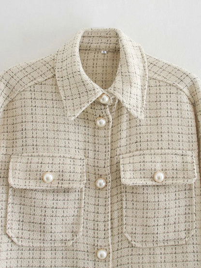 Veste Plaid Élégant