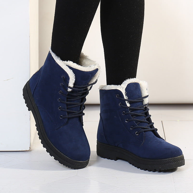 Boots d'Hiver Confortables avec Doublure Fourrure