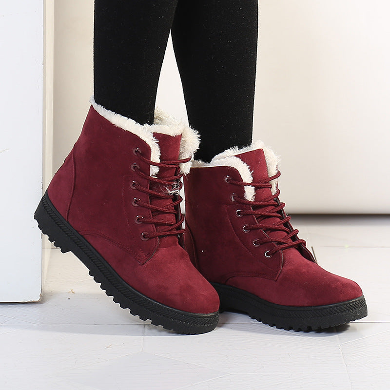 Boots d'Hiver Confortables avec Doublure Fourrure