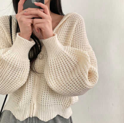 Cardigan Tricoté Décontracté en Maille