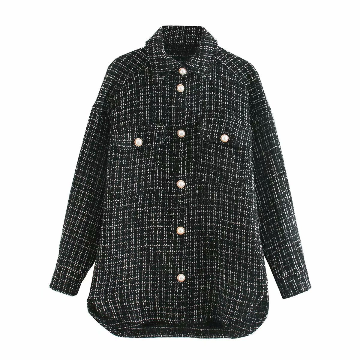 Veste Plaid Élégant