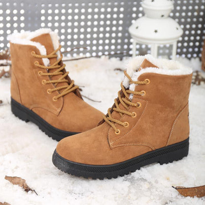 Boots d'Hiver Confortables avec Doublure Fourrure