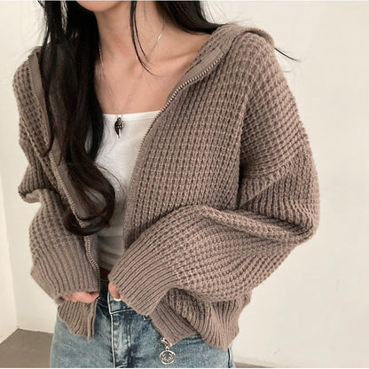 Cardigan Tricoté Décontracté en Maille